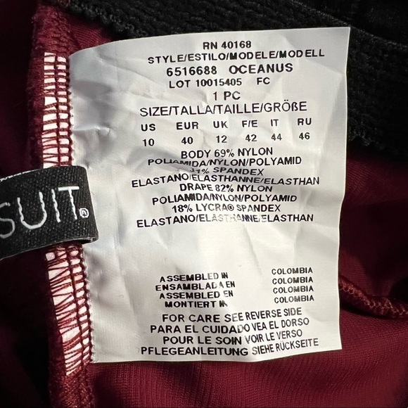 Miraclesuit Oceanus Slimming V-Neck Pompei Red One-Piece Swimsuit - Picture 10 of 11